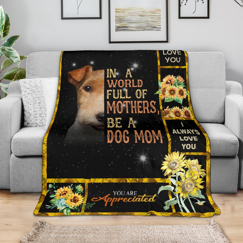 Wire Fox Terrier-A Dog Mom Blanket