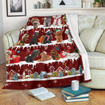 Poodle Snow Christmas Blanket