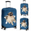 Pug Torn Paper Luggage Covers