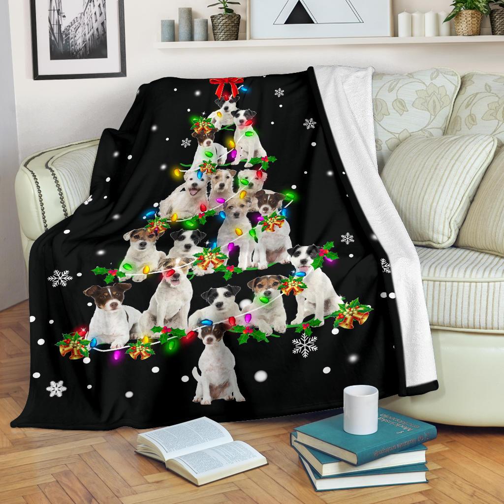 Parson Russell Terrier Christmas Tree Blanket