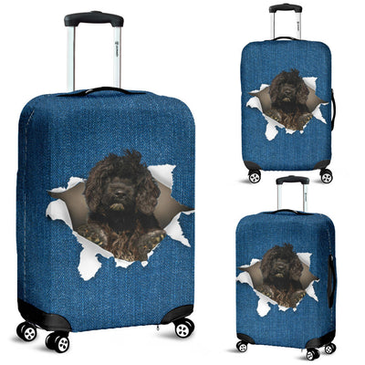 Portuguese Water Dog Torn Paper Luggage Covers