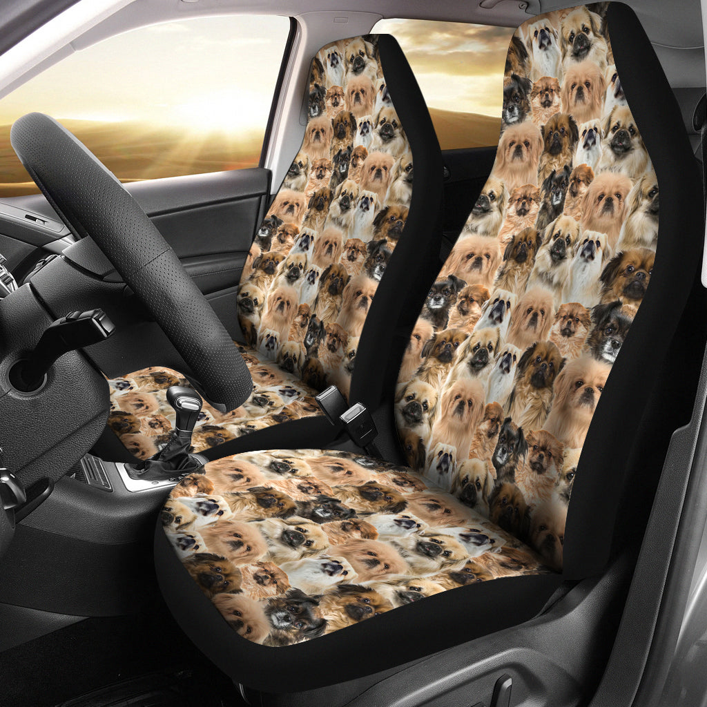 Tibetan Spaniel Full Face Car Seat Covers