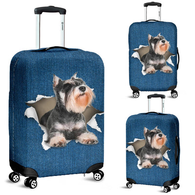 Schnauzer Torn Paper Luggage Covers
