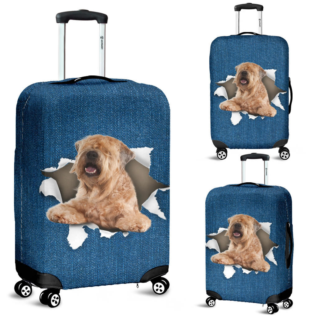 Soft-coated Wheaten Terrier Torn Paper Luggage Covers