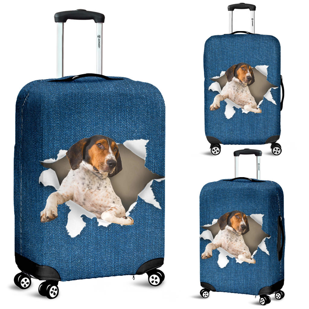 Treeing Walker Coonhound Torn Paper Luggage Covers