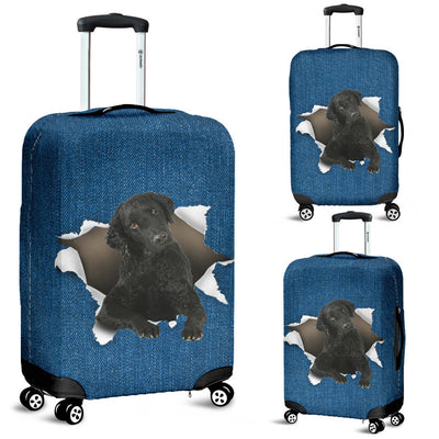 Curly Coated Retriever Torn Paper Luggage Covers