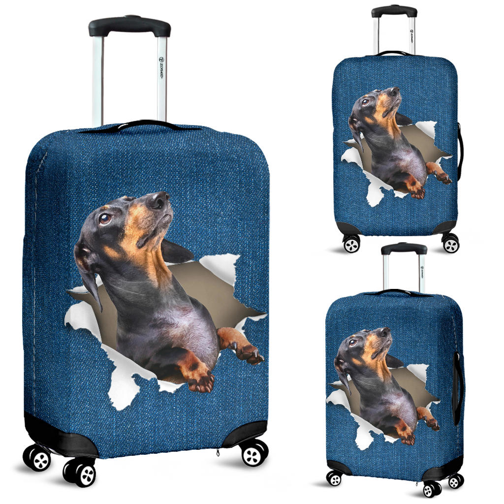Dachshund Torn Paper 1 Luggage Covers