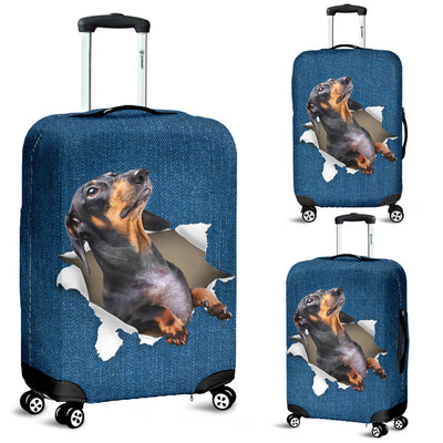 Dachshund Torn Paper 1 Luggage Covers