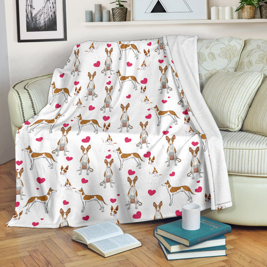 Ibizan Hound Heart Blanket