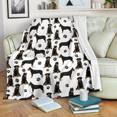 Beauceron Paw Blanket
