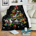 Horse Christmas Tree Blanket