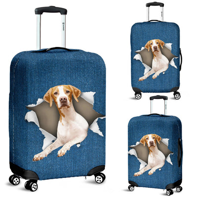 English Pointer Torn Paper Luggage Covers
