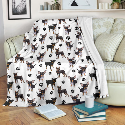 Miniature Pinscher Paw Blanket