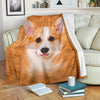 Corgi 2 Face Hair Blanket