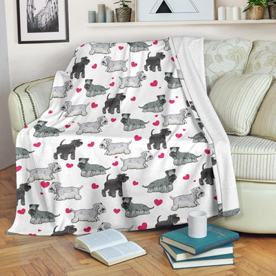 Cesky Terrier Heart Blanket