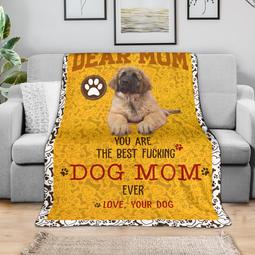 Leonberger-Dog Mom Ever Blanket
