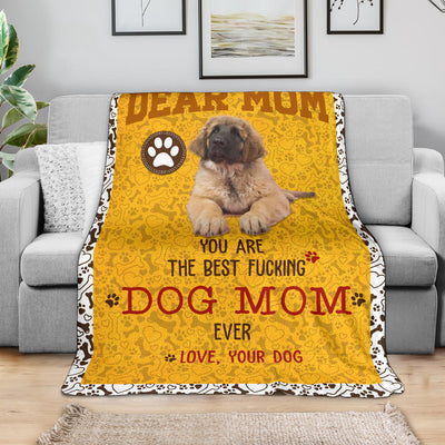 Leonberger-Dog Mom Ever Blanket