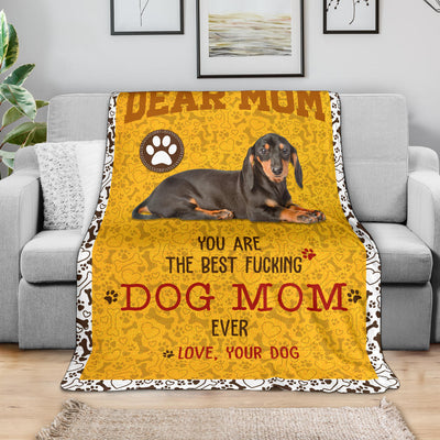 Dachshund-Dog Mom Ever Blanket