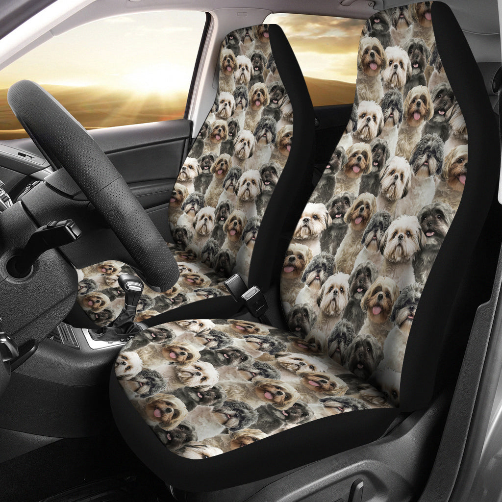 Shih Tzu Full Face Car Seat Covers