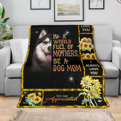 Husky-A Dog Mom Blanket