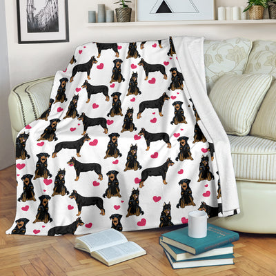Beauceron Heart Blanket