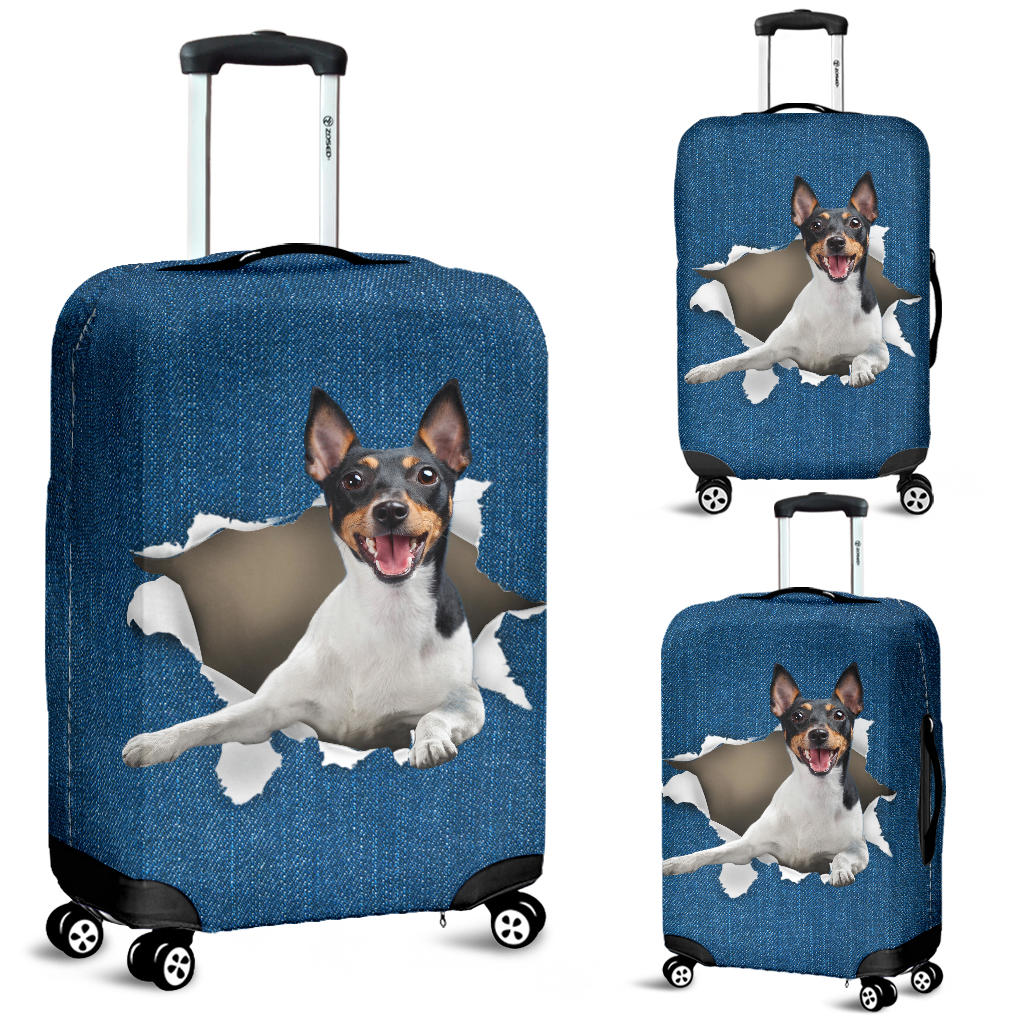 Fox Terrier Torn Paper Luggage Covers