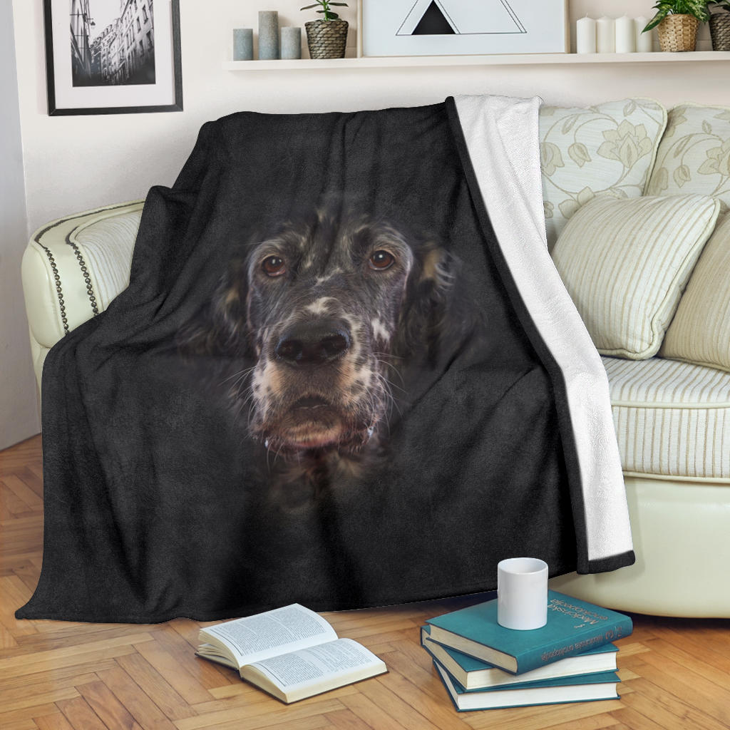 English Setter Face Hair Blanket