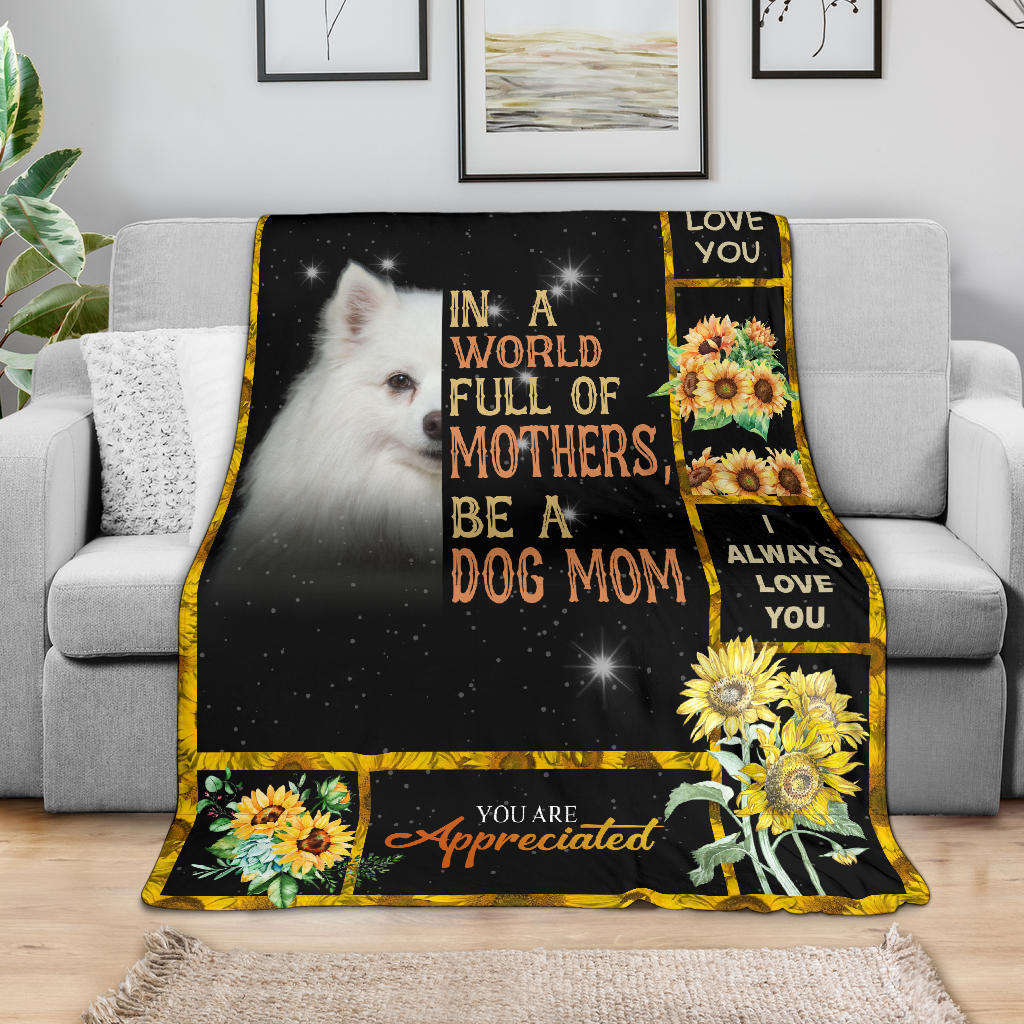 American Eskimo-A Dog Mom Blanket