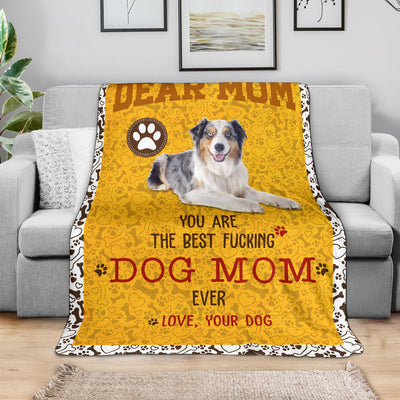 Australian Shepherd-Dog Mom Ever Blanket