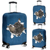 French Bulldog Torn Paper Luggage Covers