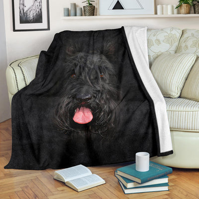 Scottish Terrier Face Hair Blanket