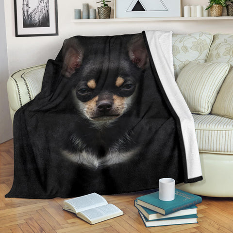 Chihuahua 1 Face Hair Blanket