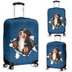 Bernese Mountain Dog Torn Paper Luggage Covers