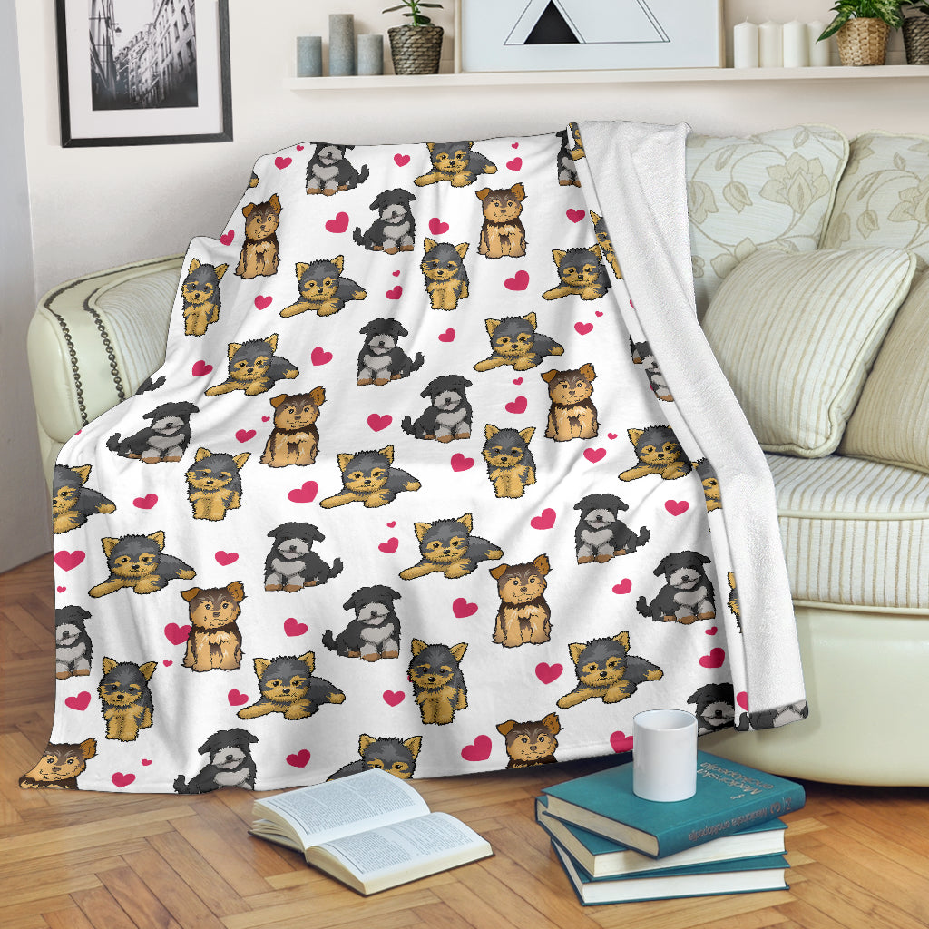 Morkie Heart Blanket