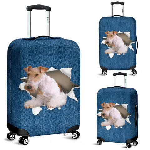 Wire Hair Fox Terrier Torn Paper Luggage Covers