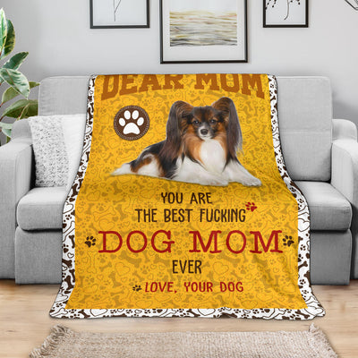 Papillon-Dog Mom Ever Blanket