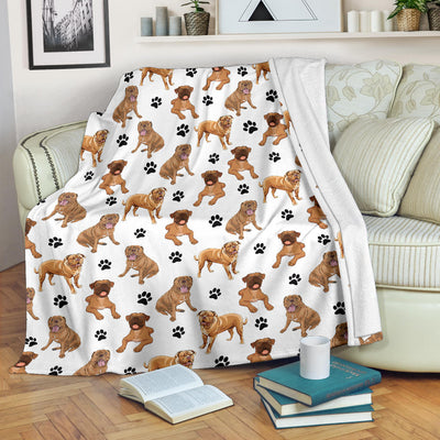 Dogue De Bordeaux Paw Blanket
