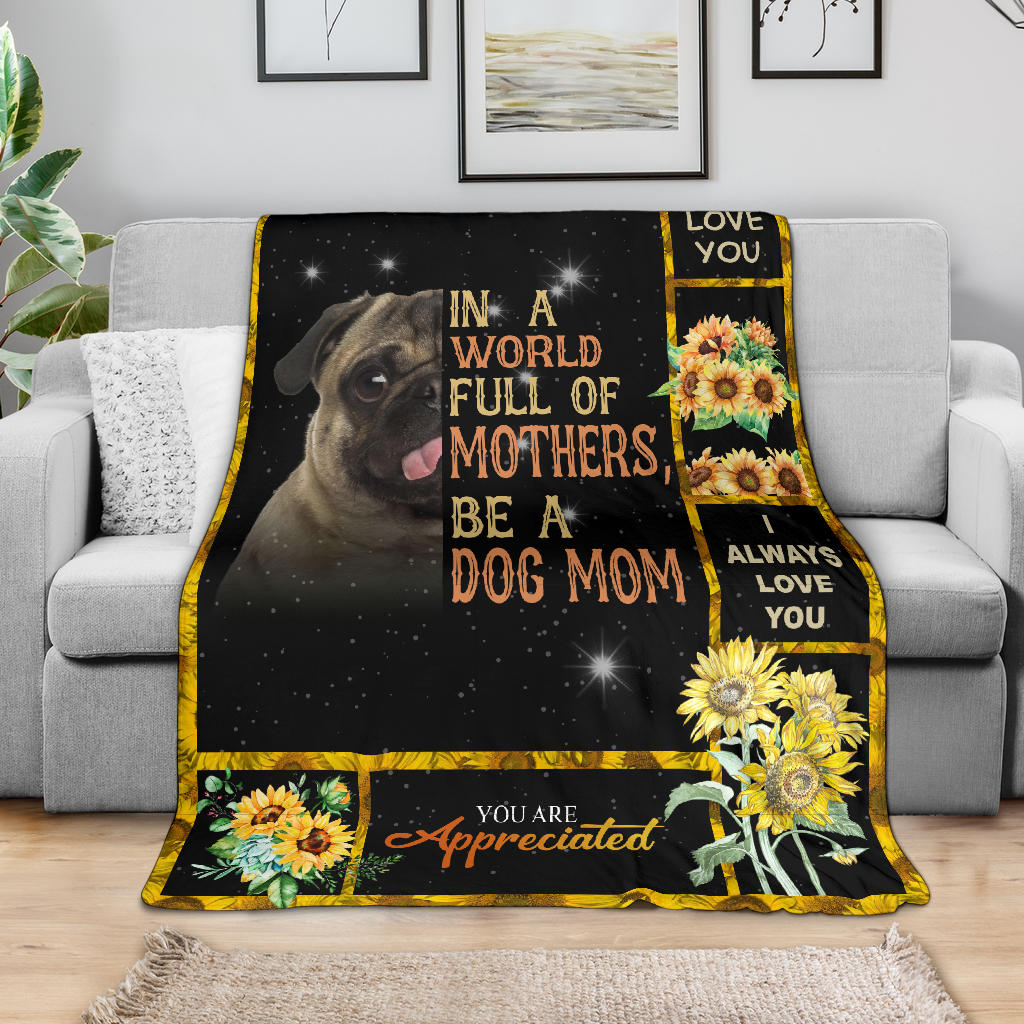 Pug-A Dog Mom Blanket