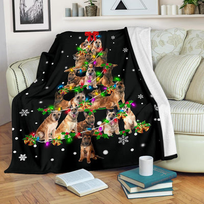 Laekenois dog Christmas Tree Blanket