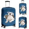 American Bulldog Torn Paper Luggage Covers