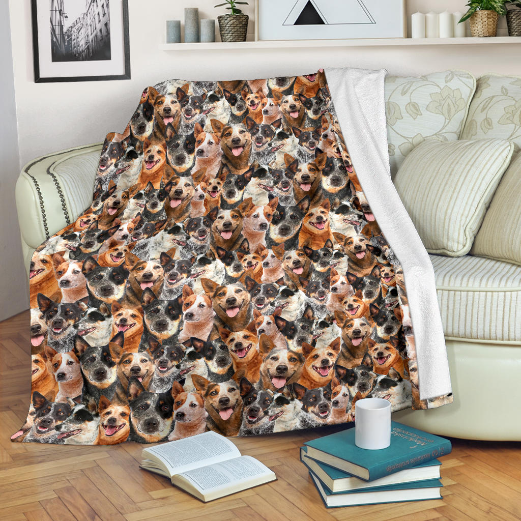 Australian Cattle Dog Full Face Blanket