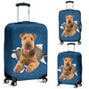 Airedale Terrier Torn Paper Luggage Covers