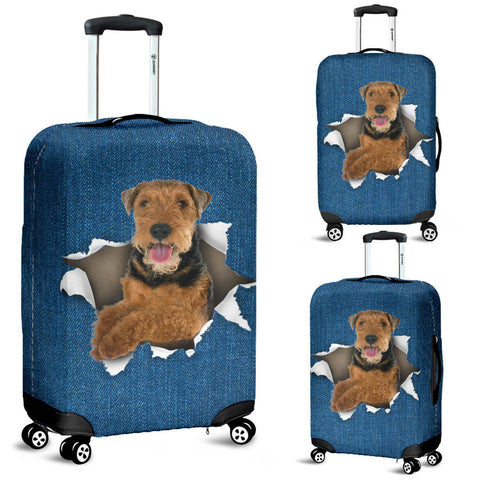 Welsh Terrier Torn Paper Luggage Covers