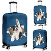 Border Collie Torn Paper Luggage Covers