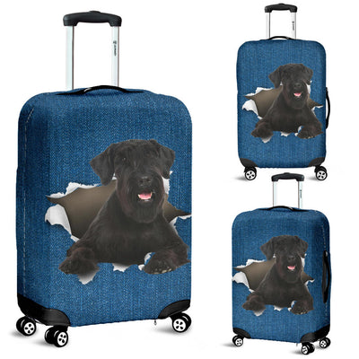 Giant Schnauzer Torn Paper Luggage Covers