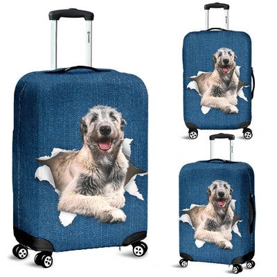 Irish Wolfhound Torn Paper Luggage Covers