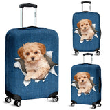 Maltipoo Torn Paper Luggage Covers
