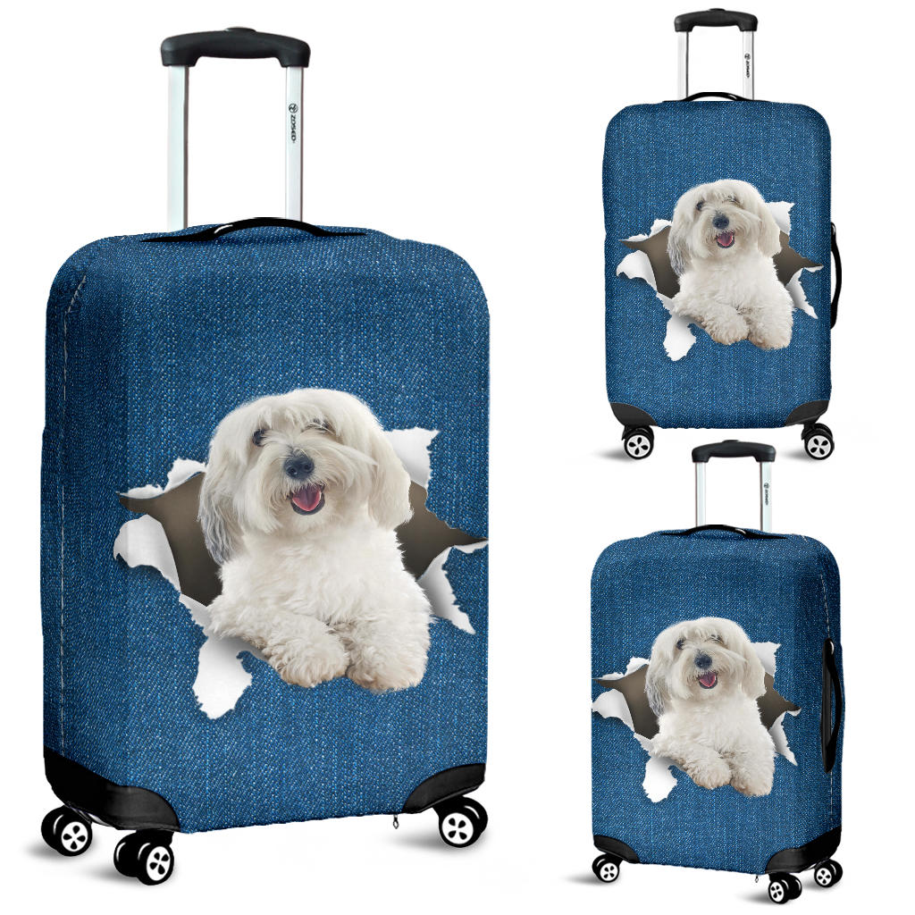 Coton de Tulear Torn Paper Luggage Covers