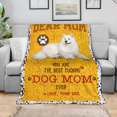 Samoyed-Dog Mom Ever Blanket