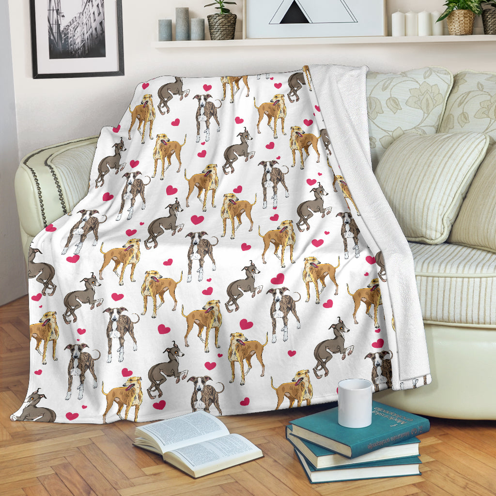 Sighthound Heart Blanket